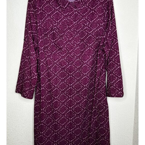 Title nine Dresses & Skirts - Title Nine Dress Womens Large Adventurista Nimblene Geometric 3/4 Sleeve Stretch